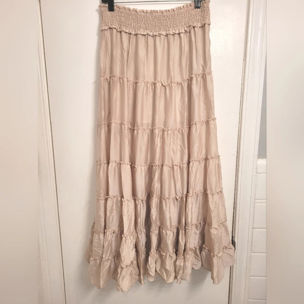NEW Entro Cream Maxi Skirt, M - Picture 6 of 12